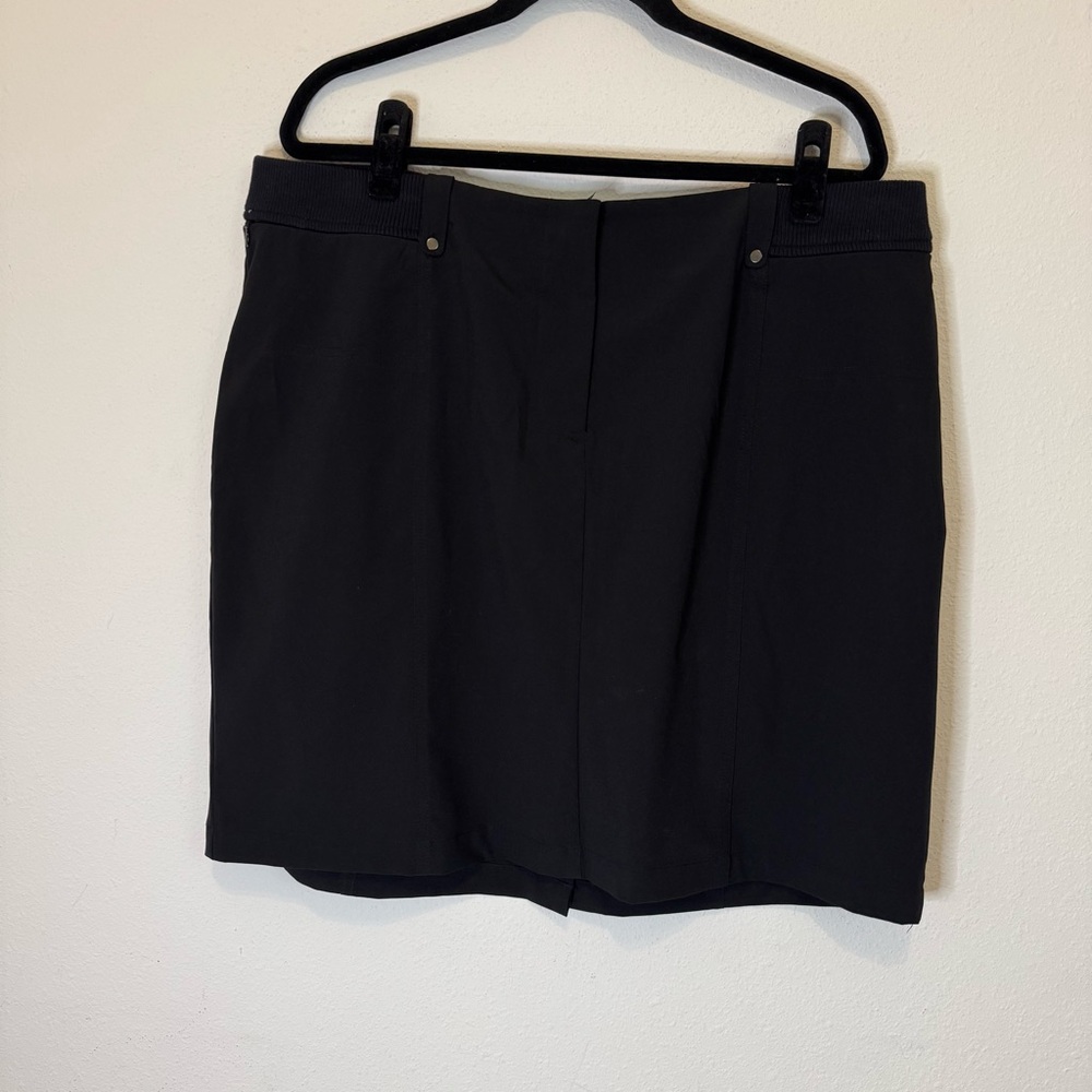 Chicos Brigitte WOMENS Zenergy by CHICO'S BLACK PULL ON SKIRT Sz 3 US16